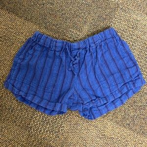 Blue Striped Shorts
